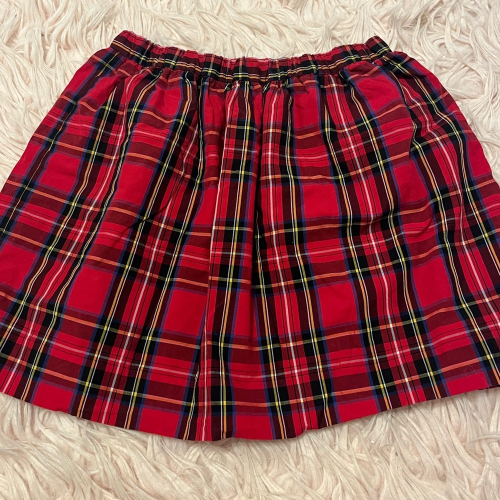Crewcuts red plaid skirt